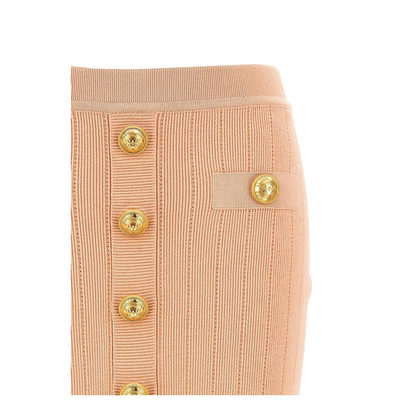 Knit Mini Skirt In Powder