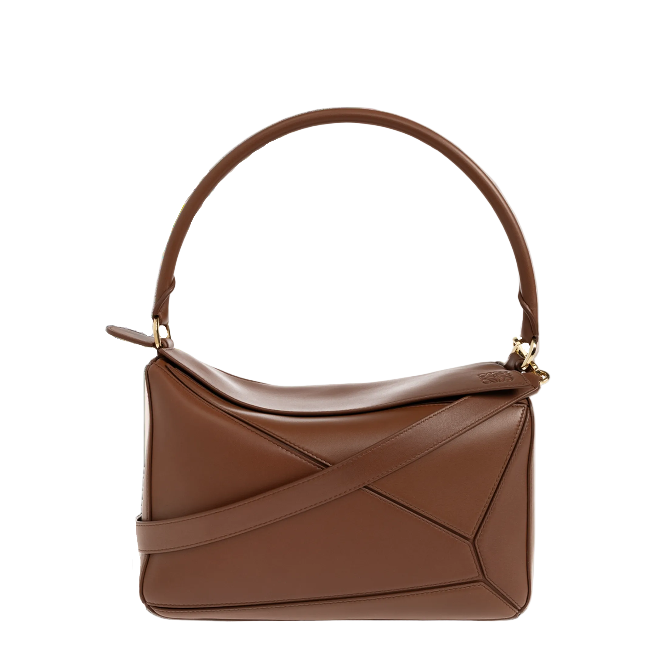 Puzzle Medium Nappa Lambskin Shoulder Bags - Pecan
