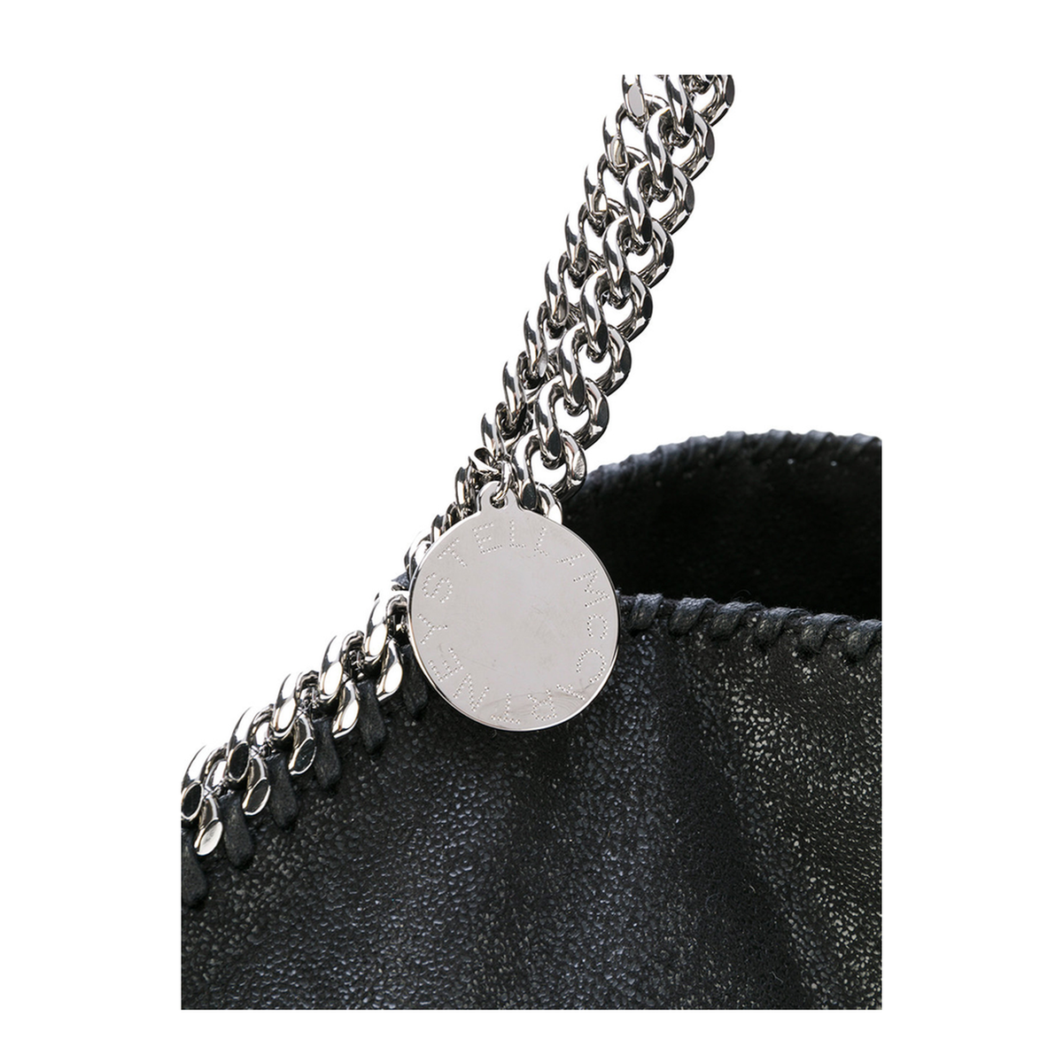 Falabella Fold-Over Shaggy Deer Tote Bag - Black