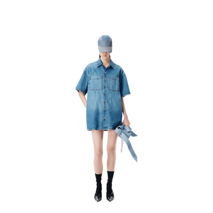 MAYFEYR - Alexander Wang - Boxy Denim Shirt Dress - 4DC1266940
