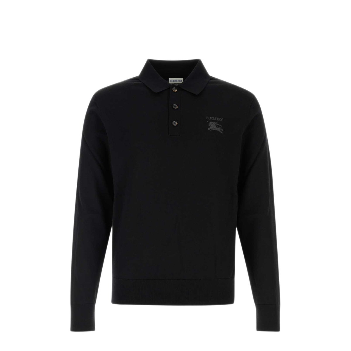 MAYFEYR - Burberry - Black Wool Polo Shirt - 8127581A1189