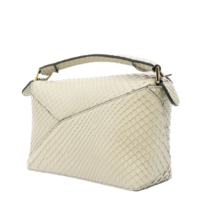Puzzle Edge Mini Calfskin Top-Handle Bag - Black