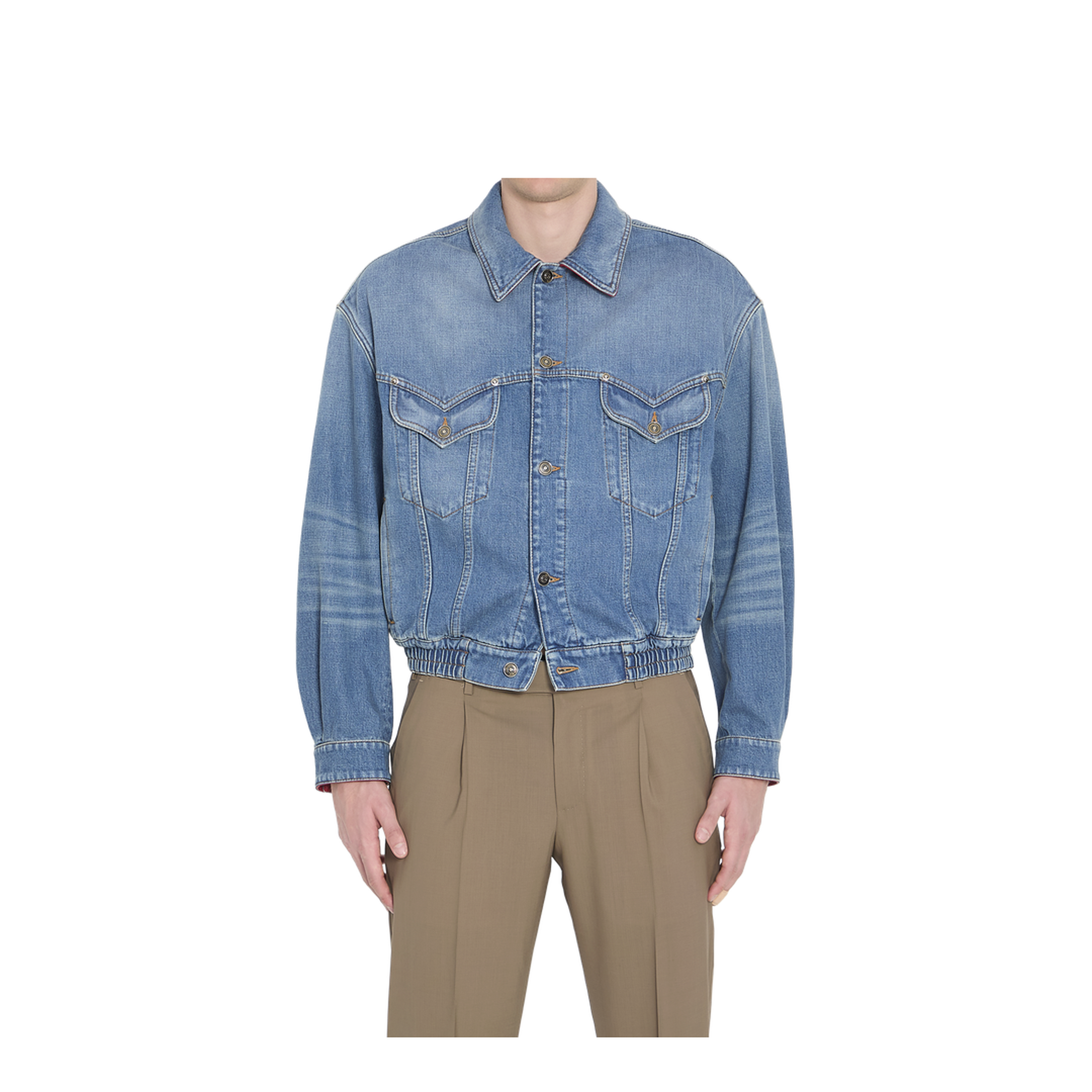 Cotton Denim Blouson