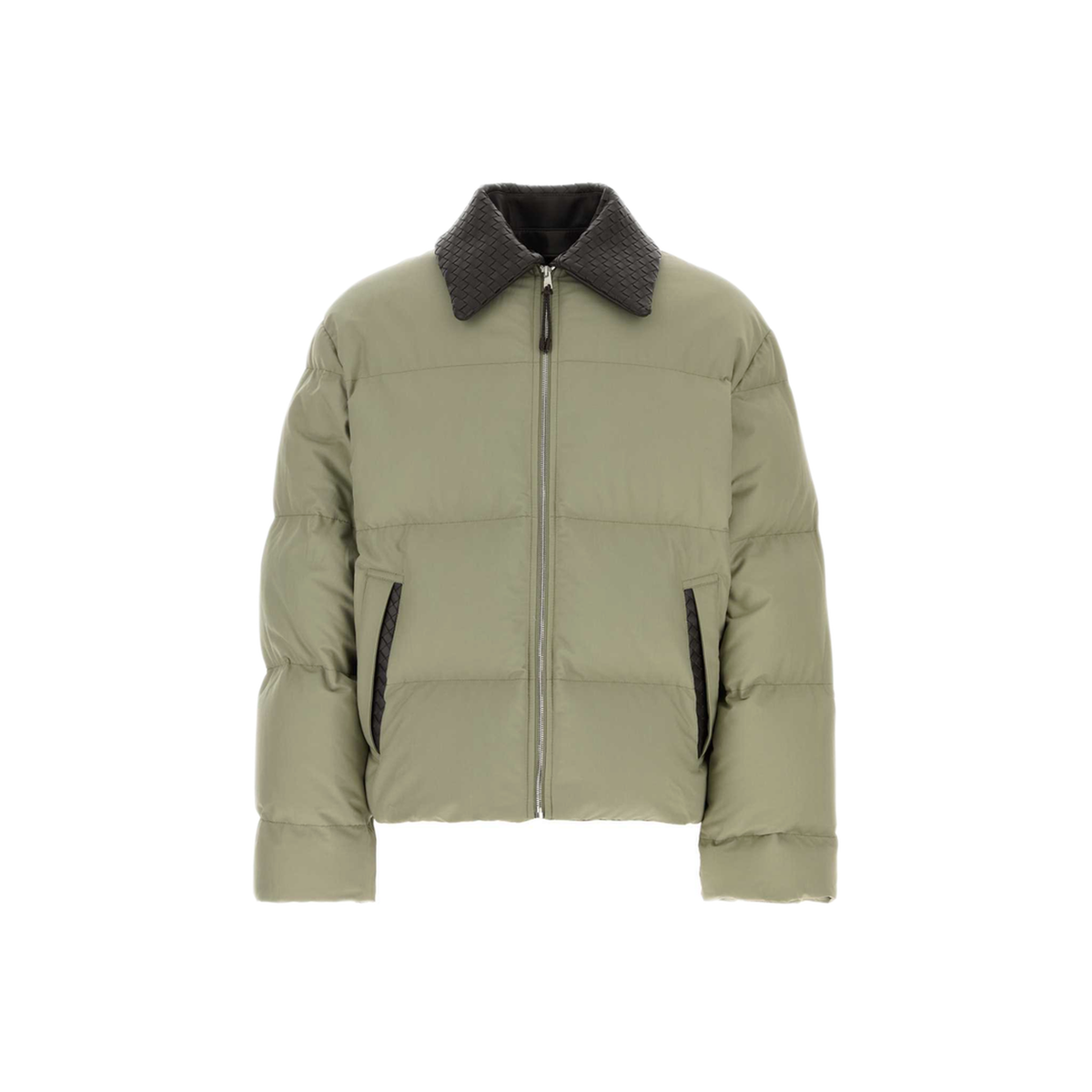 MAYFEYR - Bottega Veneta - Sage Green Twill Down Jacket - A003WVV6YS03167