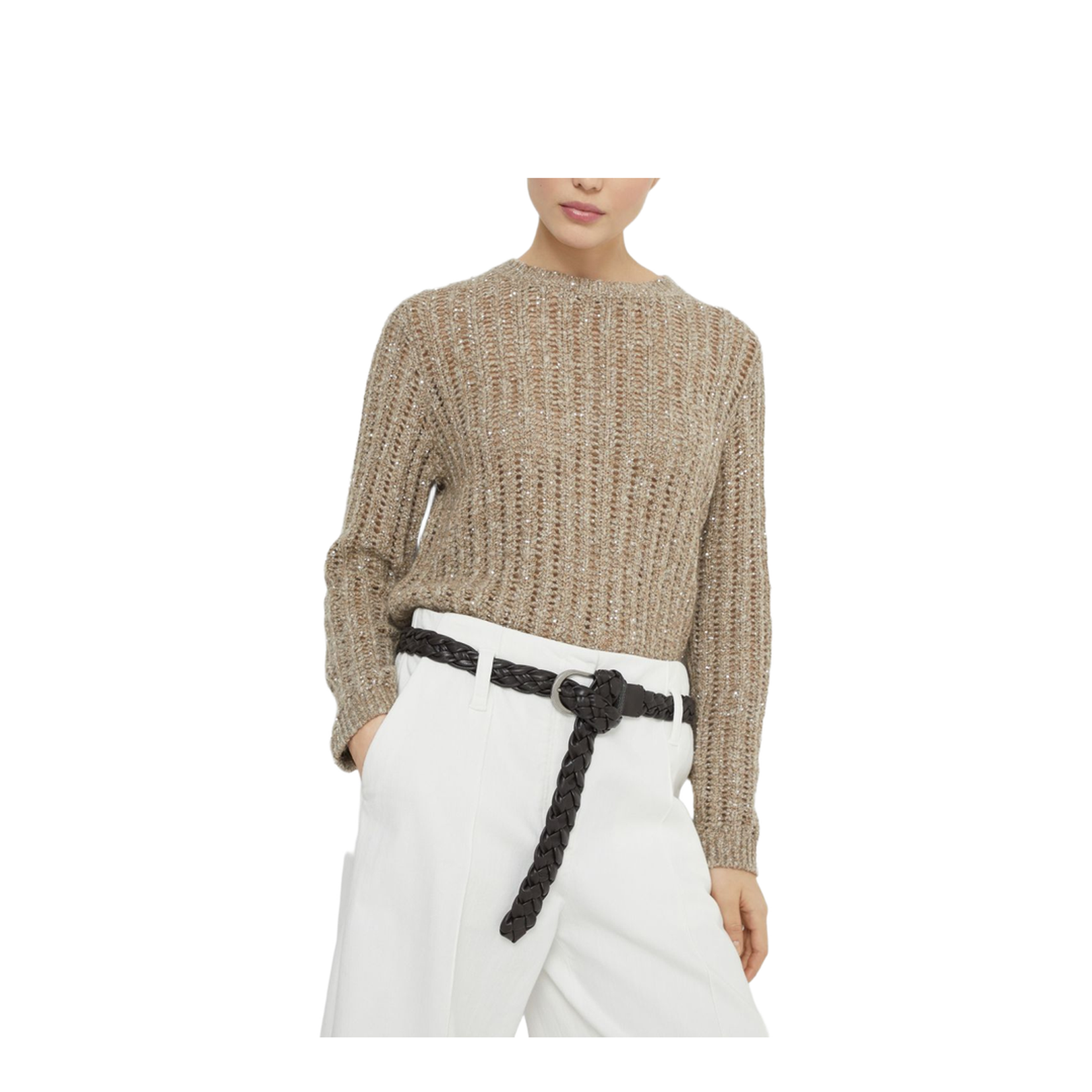 Rustic Dazzling Net Sweater