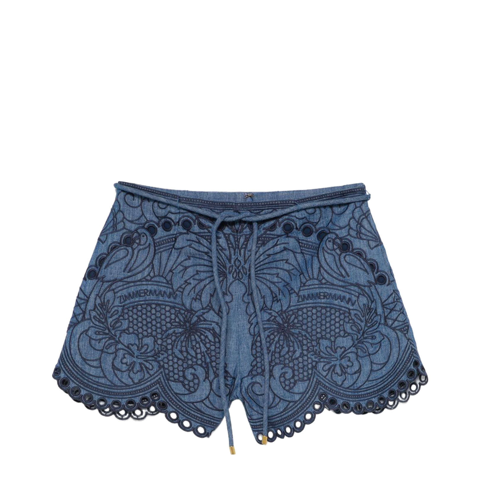 Coco Embroidered Denim Shorts