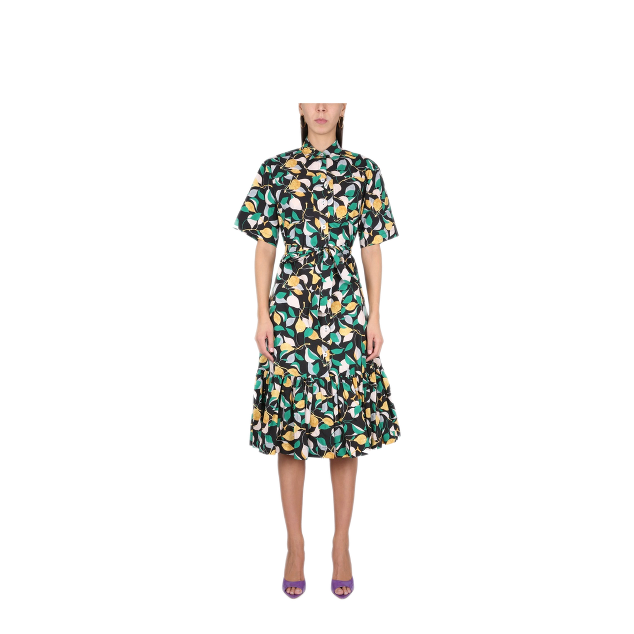 MAYFEYR - LA DOUBLEJ - Shirt Dress With Belt - DRE0441COT001ORH0001