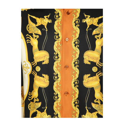 Silk Shirt Multicolor Motif