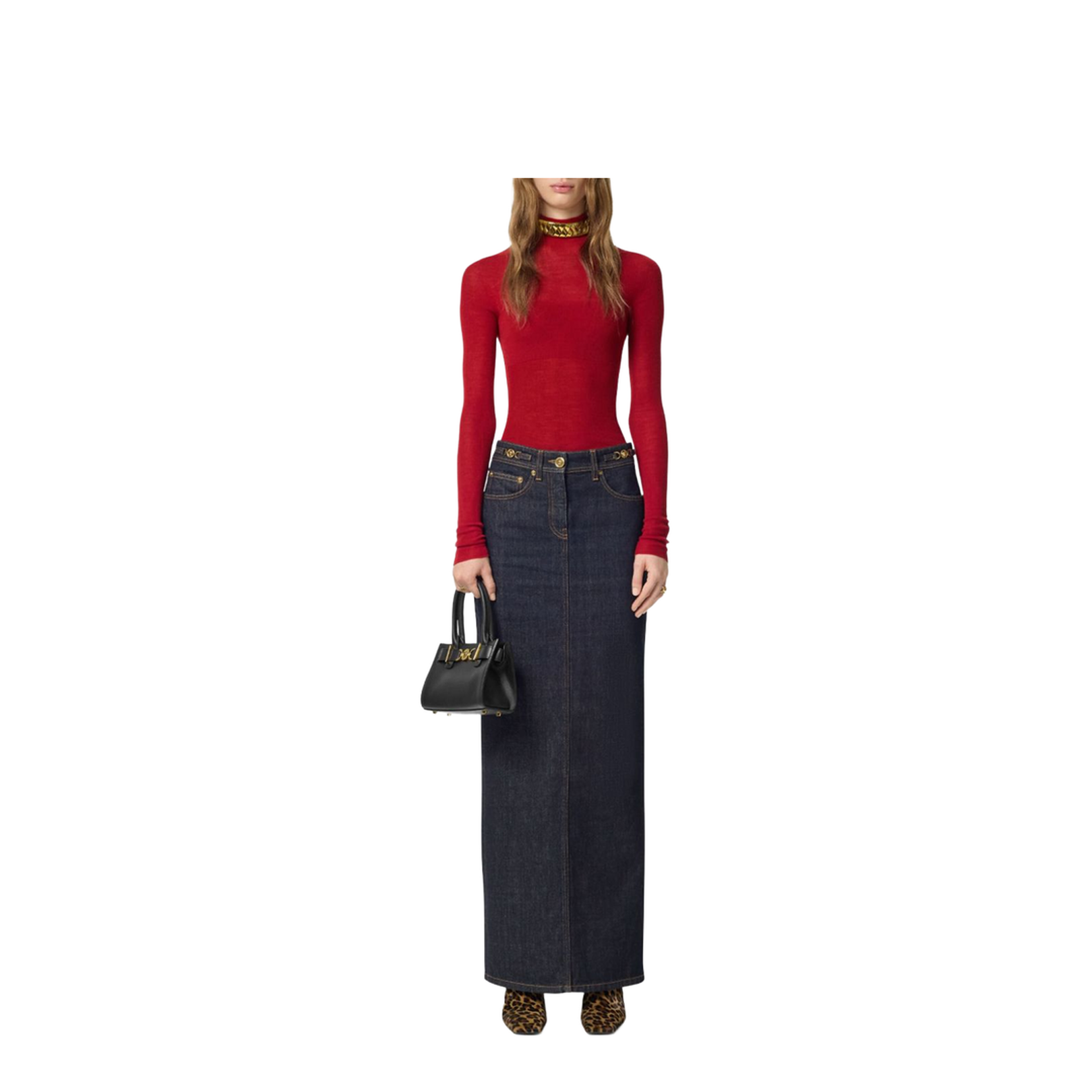 Denim Long Skirt