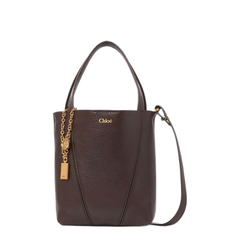 Spin Small Grained Cowhide Tote - Kohl Brown