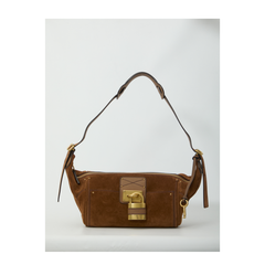 Paddington Suede Calfskin Crossbody - Vintage Brown