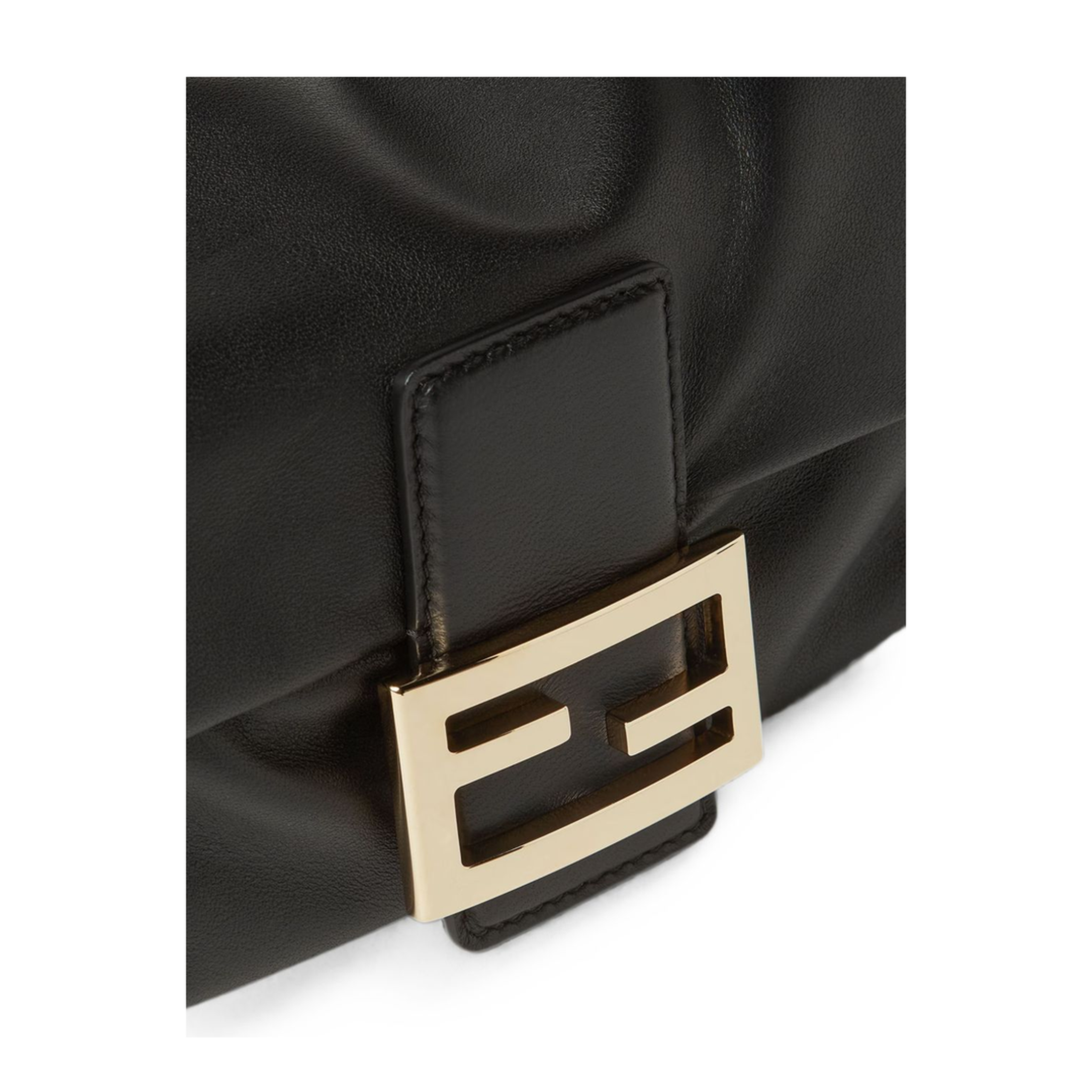 MAYFEYR - Fendi - Black Baguette Small Leather Handbag - 8BR855B1ZKF0QA1