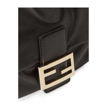 MAYFEYR - Fendi - Black Baguette Small Leather Handbag - 8BR855B1ZKF0QA1