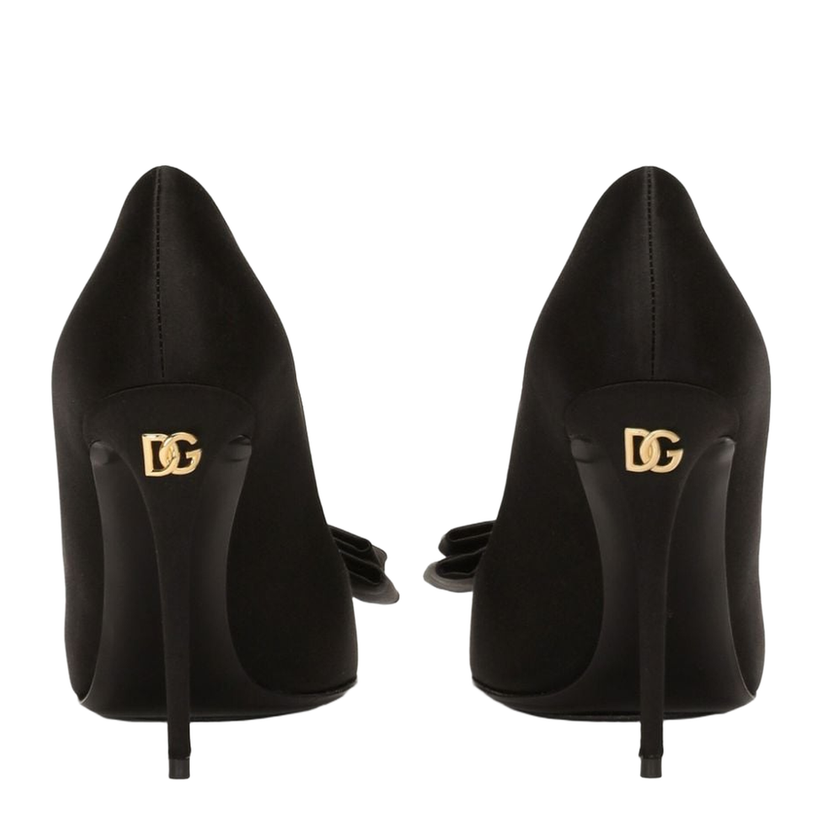 Elegant Black Satin High Heels