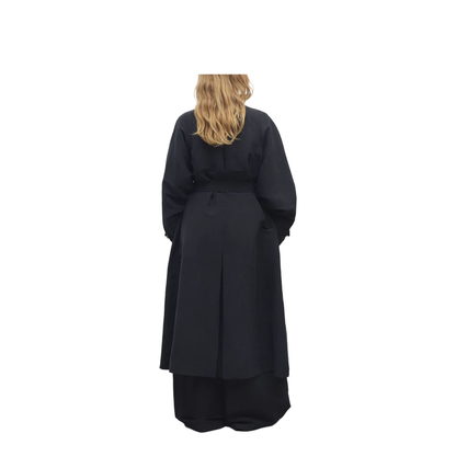 Ryo Coat Black in Silk