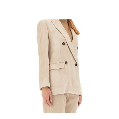 Hammered Corduroy Blazer with Monili