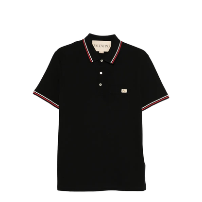 MAYFEYR - Valentino - Cotton Piqué Polo Shirt With Vlogo Patch - VMH01KAQJ