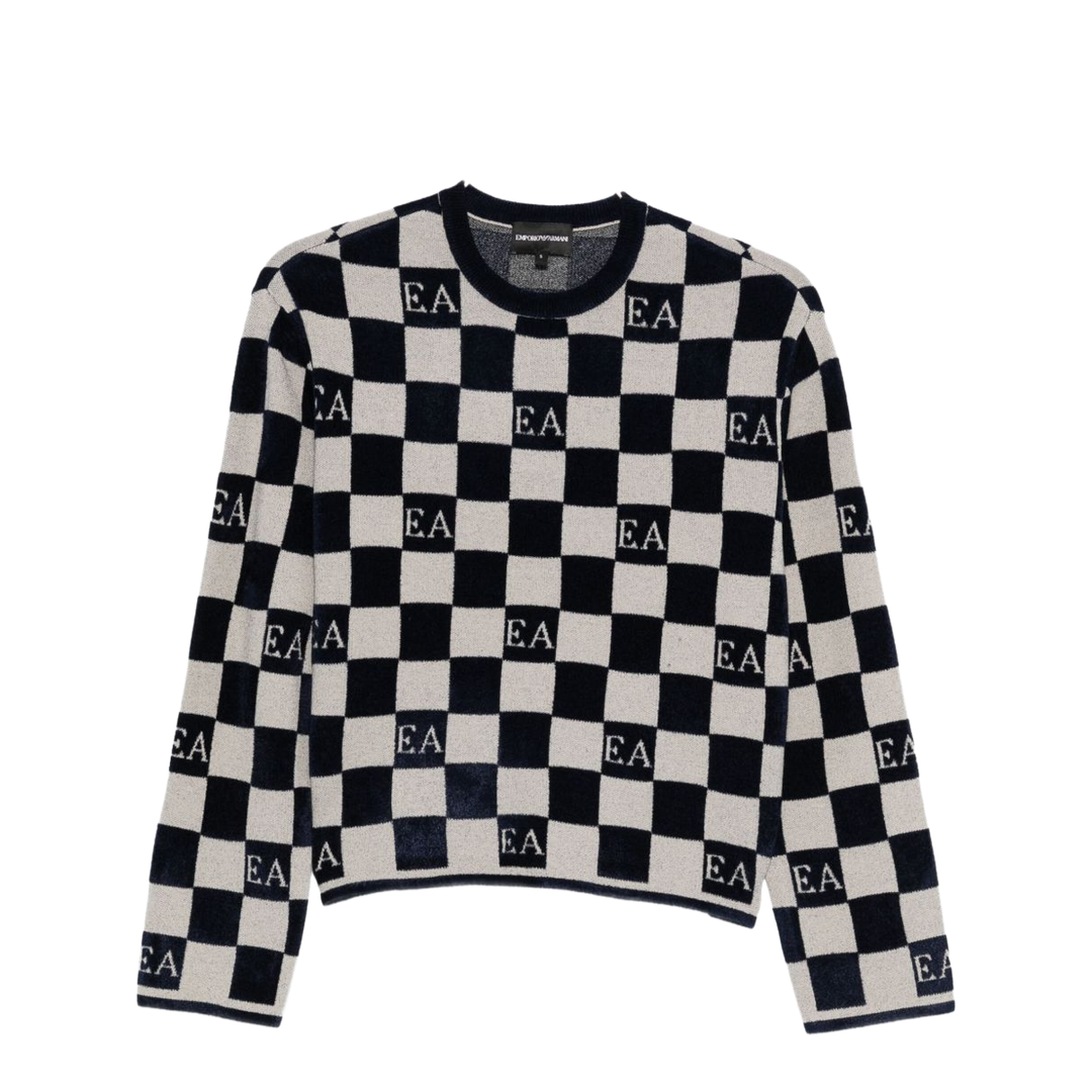 Check Crewneck Sweater
