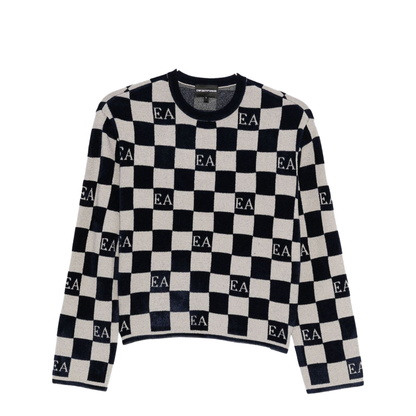 Check Crewneck Sweater