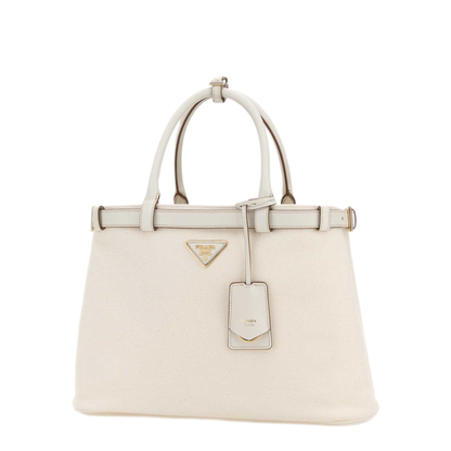 MAYFEYR - Prada - Ivory Canvas Shopping Bag - 1BA417VOYM2FPVF0009