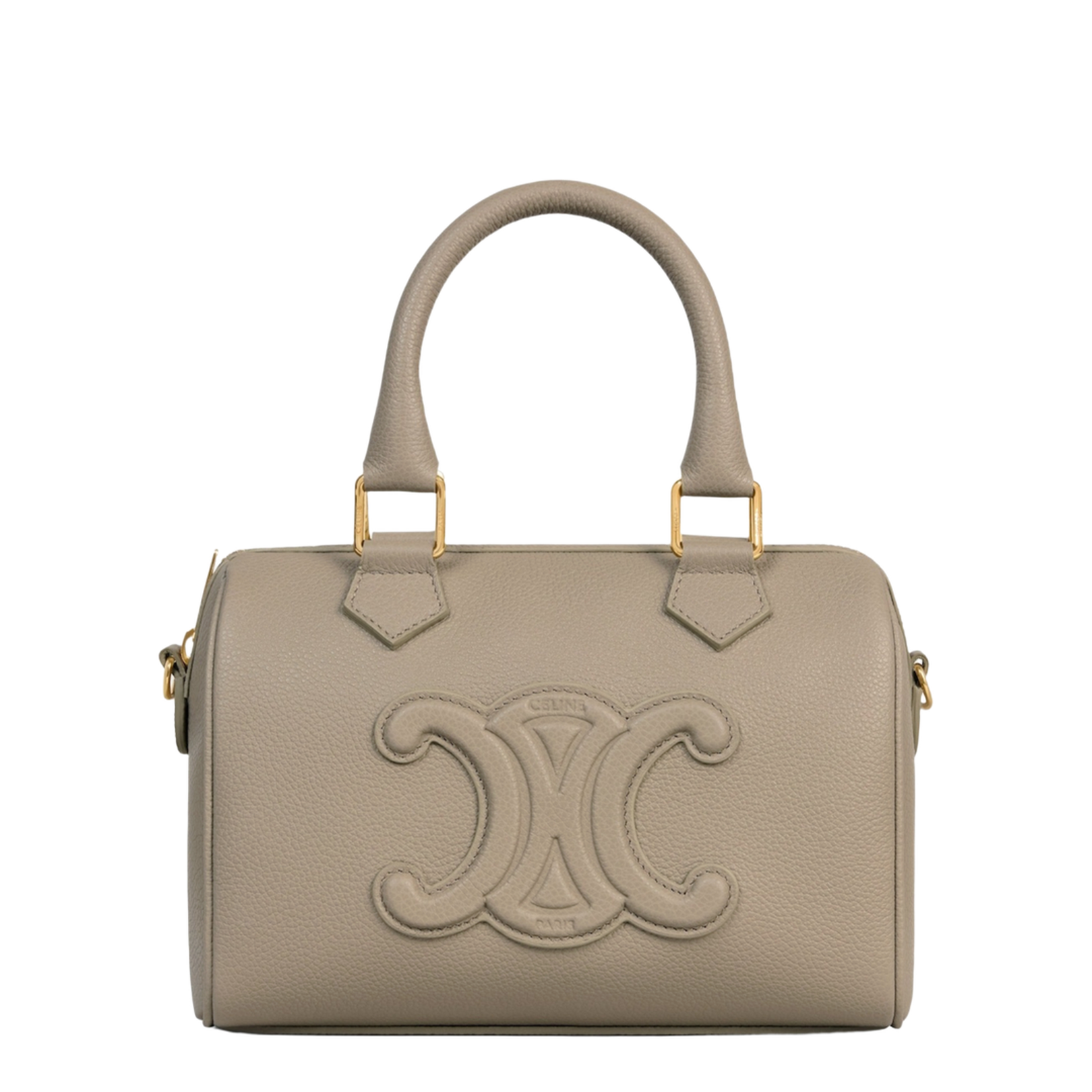 Small Boston in Grained Calfskin - Modern Taupe