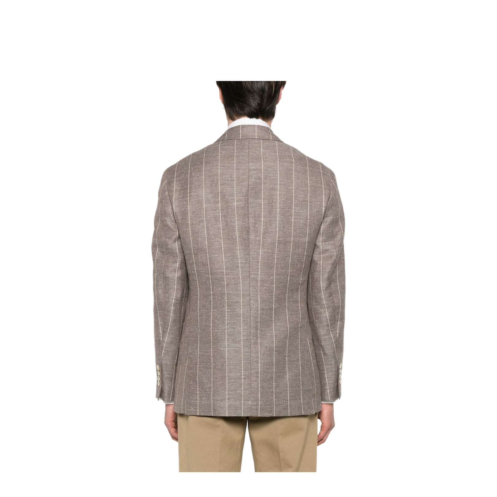 Pinstriped Deconstructed Blazer
