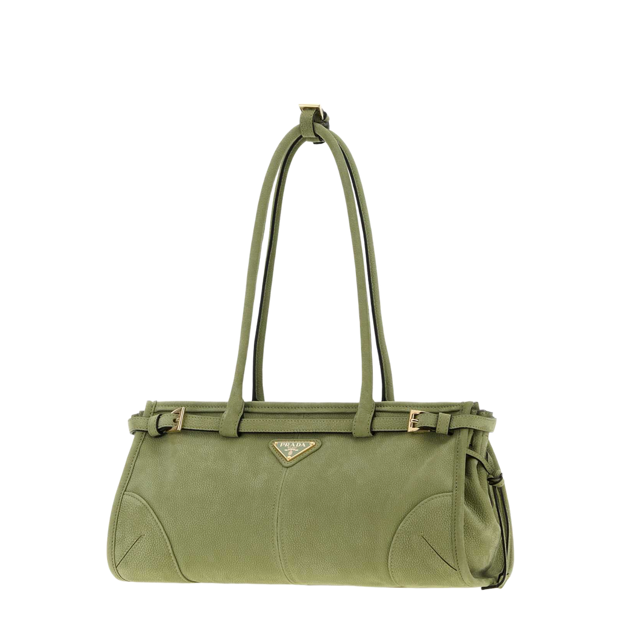 MAYFEYR - Prada - Green Nabuk Bonnie Shoulder Bag - 1BA426VMOM2GB8F05JH