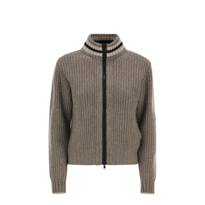 Cashmere Cardigan with Shiny Trims