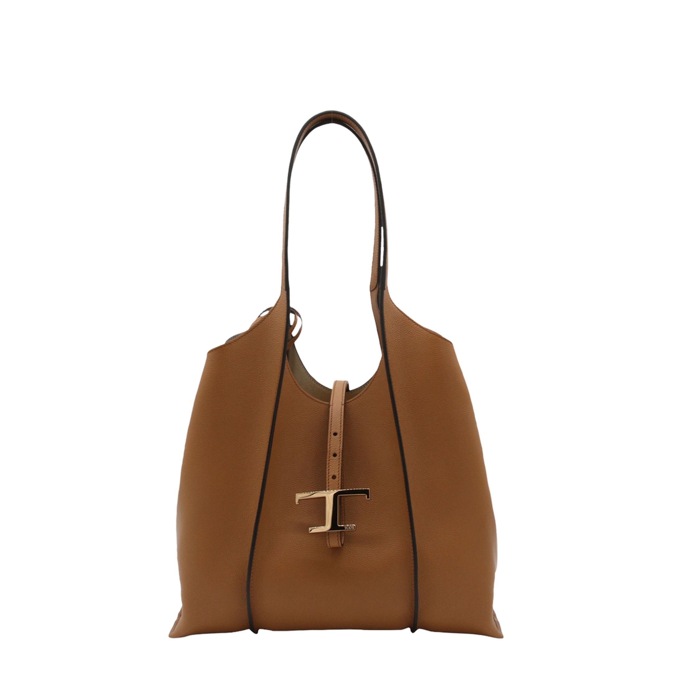 T Timeless Small Hammered Leather Tote Bag - Kenia