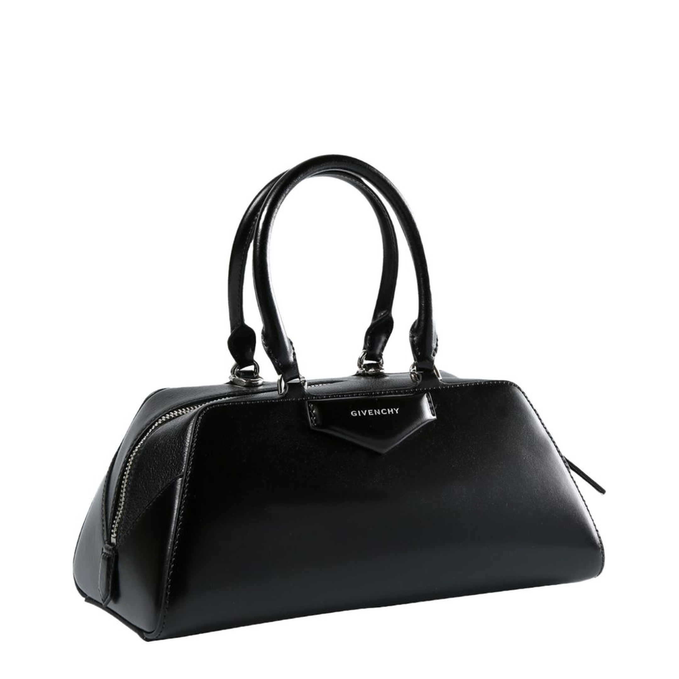 Small Antigona East-West Bag in Box Leather