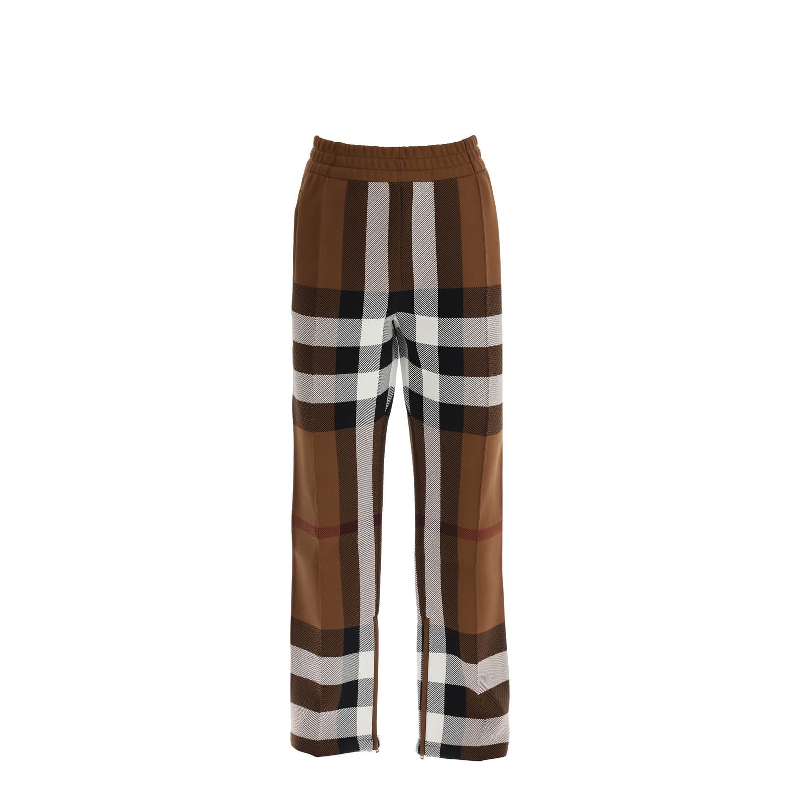 Burberry check track pants