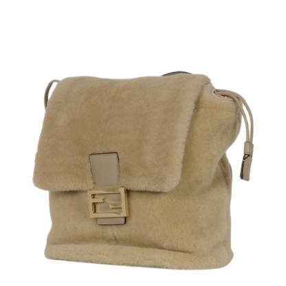Shearling Backpack - Beige
