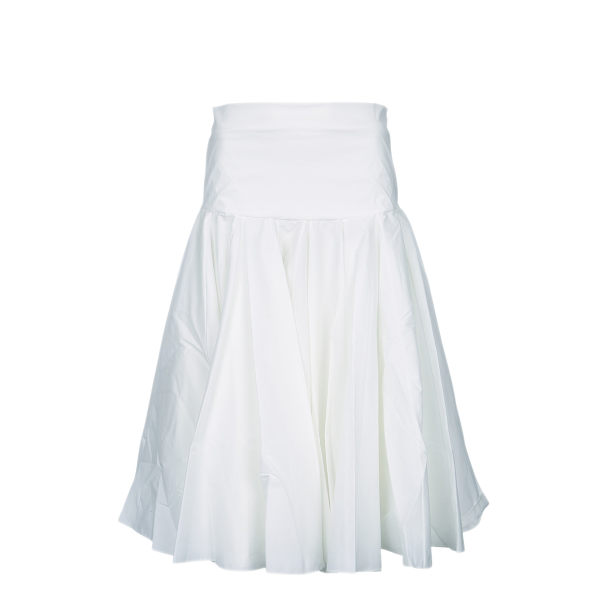 Draped Midi Skirt with Godet