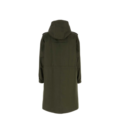 Army Green Cotton Trench Coat