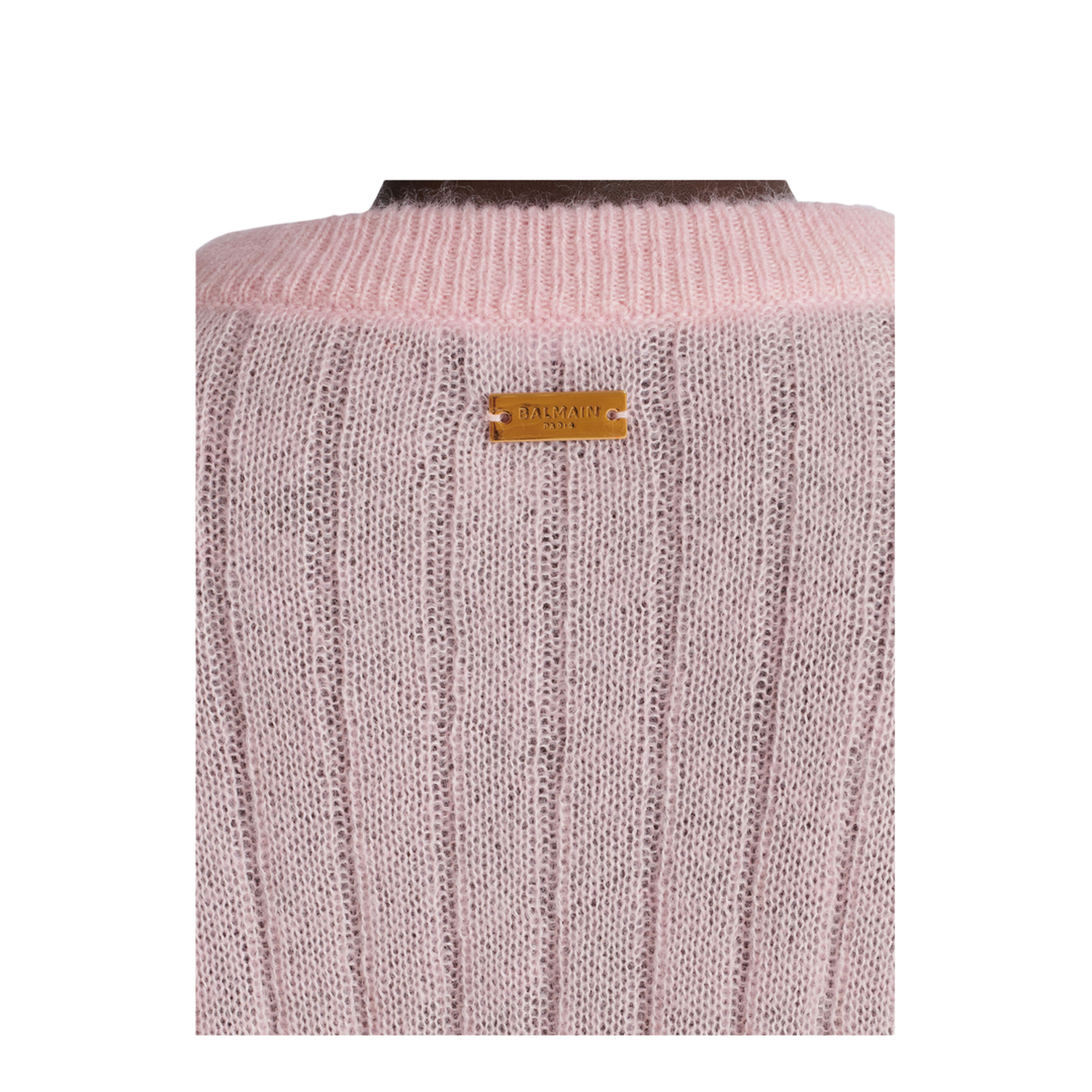 Cropped Mohair Sweater Pink