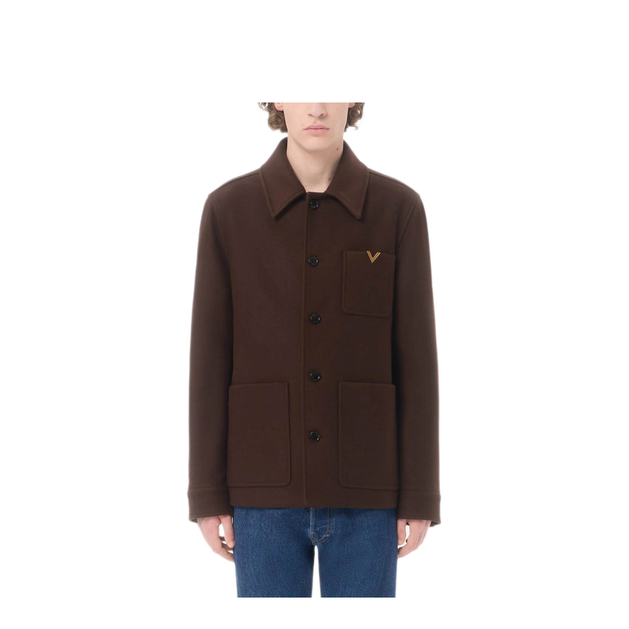 MAYFEYR - Valentino - Wool Jacket With Vgold - VCJH44BKA3DC