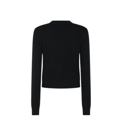 Black Cashmere Cropped Sweater