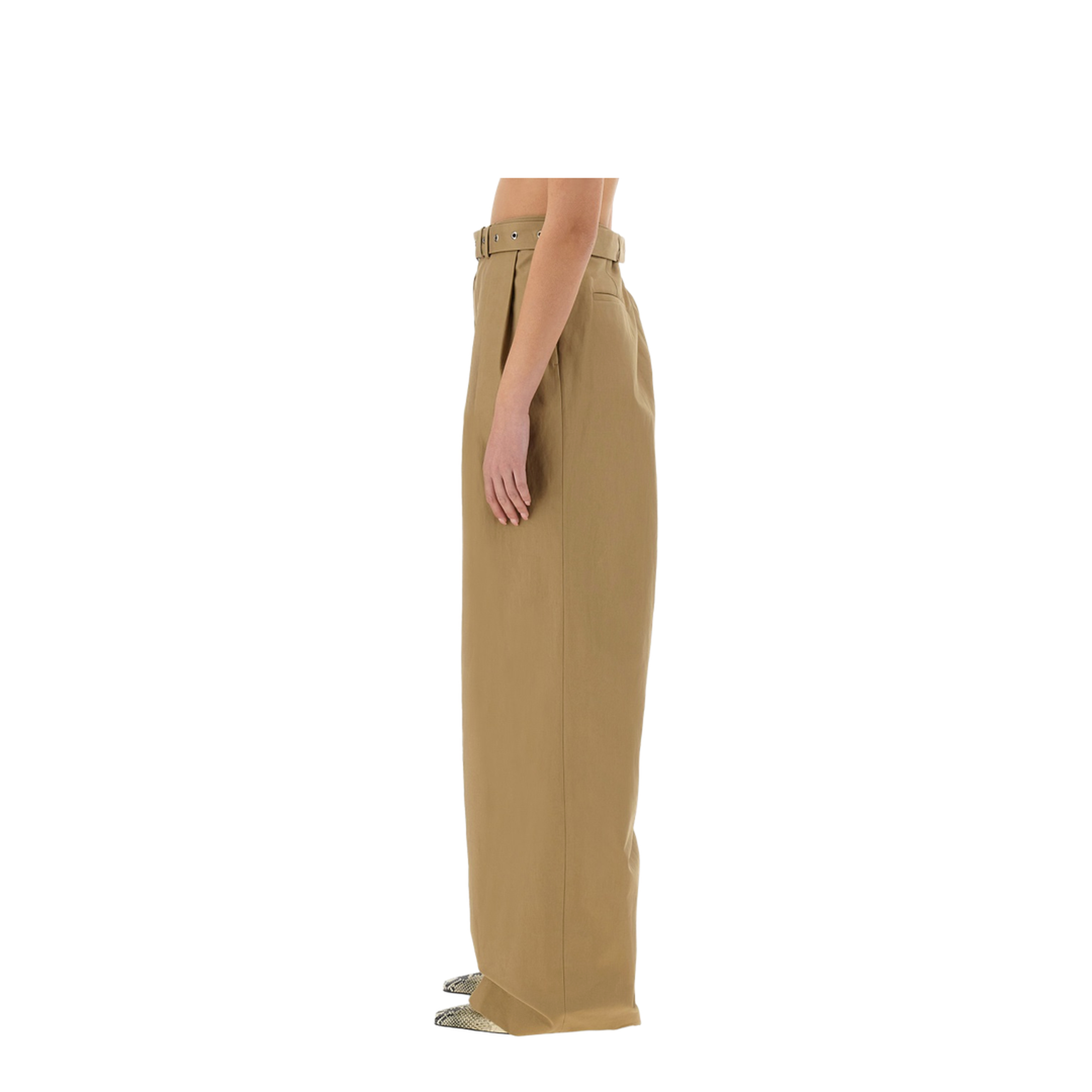 Wide-leg Pants With Belt