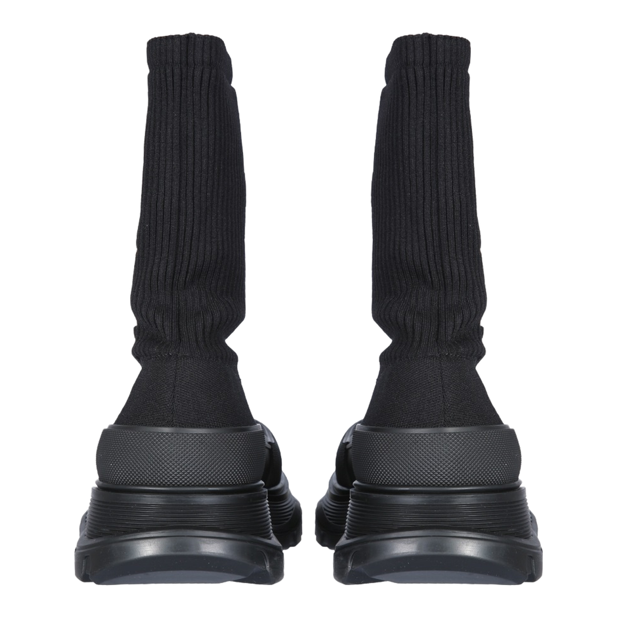 Graffiti Knit Tread Slick Boot Black