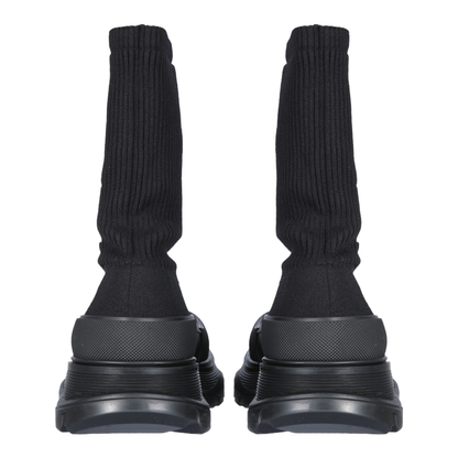 Graffiti Knit Tread Slick Boot Black