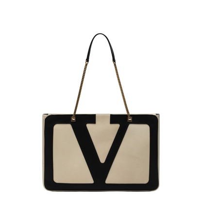 Large Viva Superstar Bag in Butter White/Black