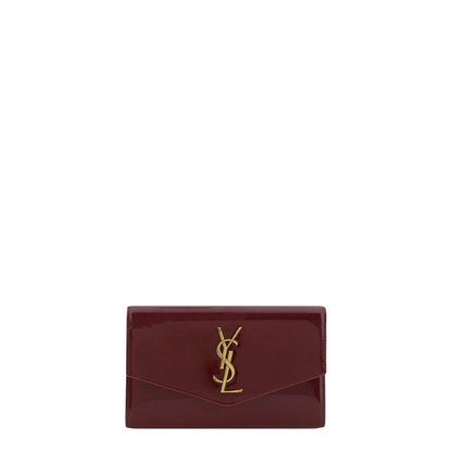 Bordeaux Red Calf Leather Messenger Bag