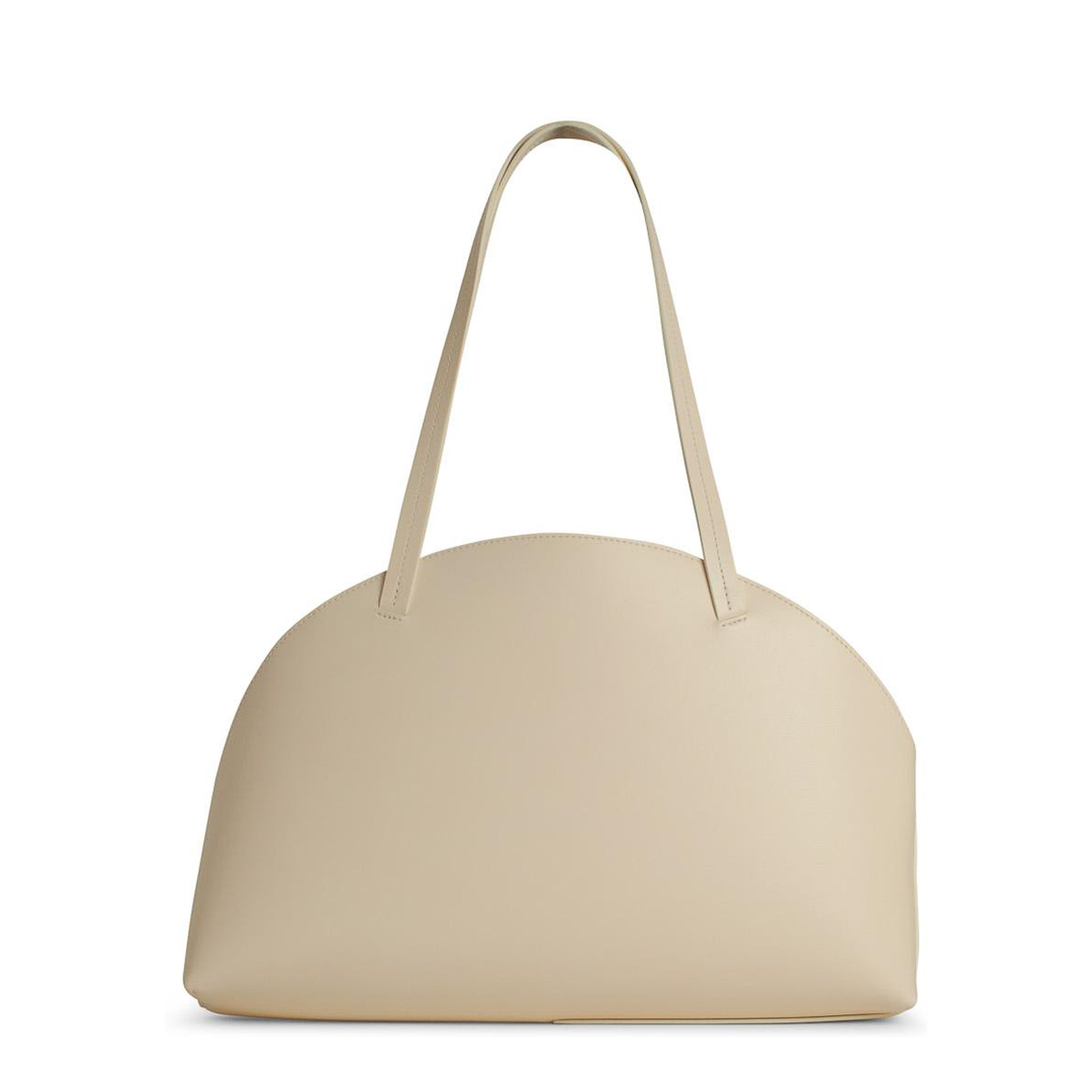 Curve Media White Leather Crossbody Bag