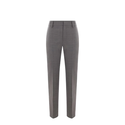 Grey Stretch Wool Blend Pants