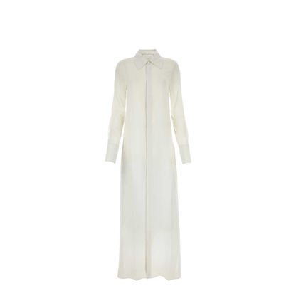 Chalk Crepe Shirt Dress