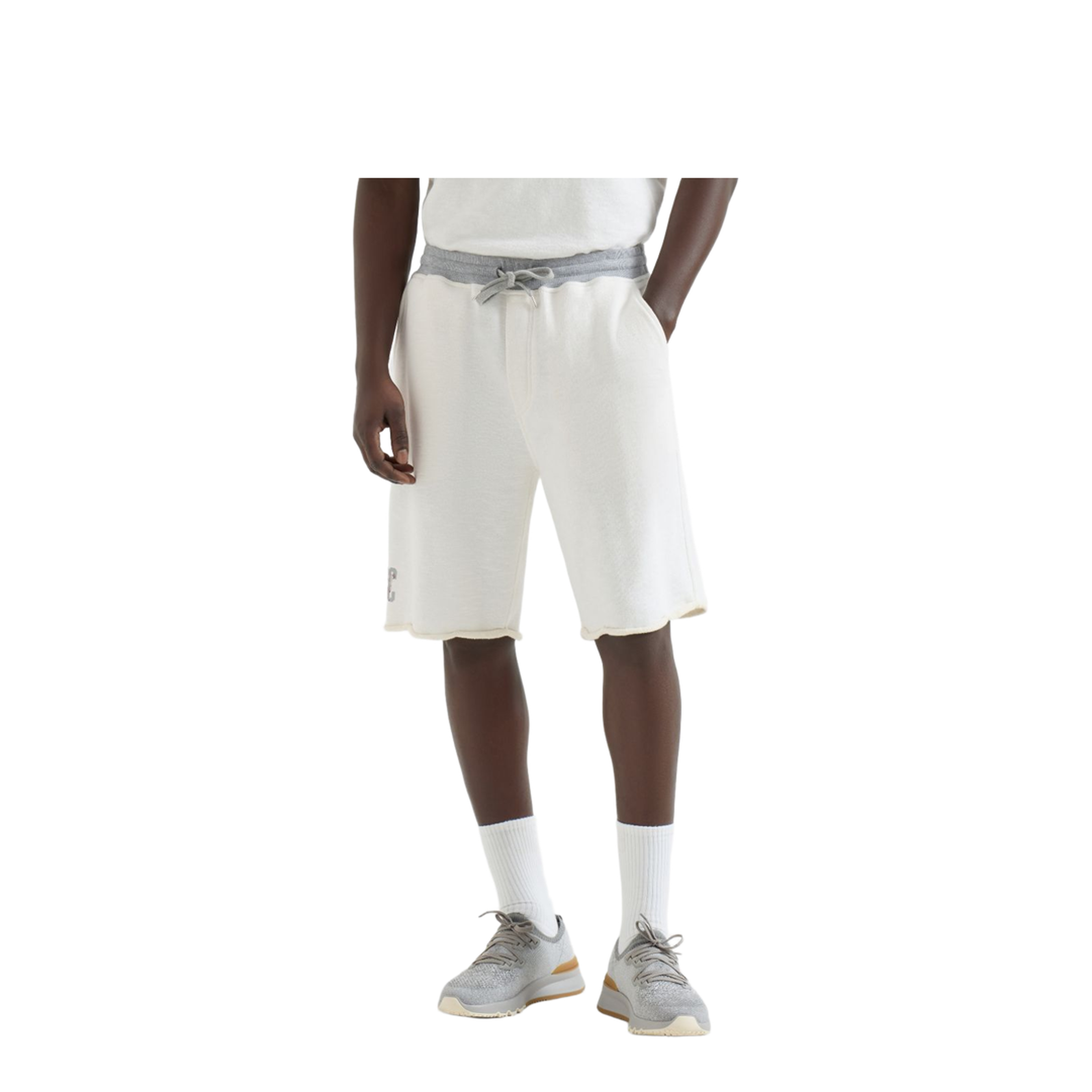 Mélange Bermuda Shorts White