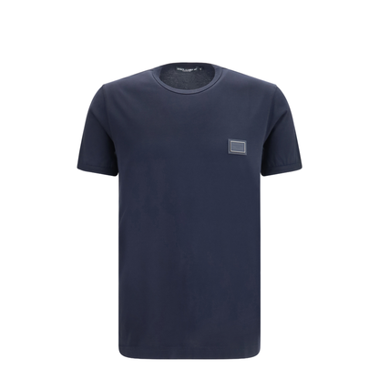 MAYFEYR - Dolce & Gabbana - Cotton T-Shirt With Logo Plaque - G8PV1TG7Q1Q