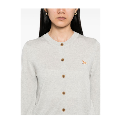 Light Grey Front Button Fastening Top