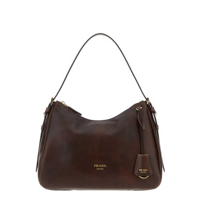 MAYFEYR - Prada - Dark Brown Leather Shoulder Bag - 1BC301VLEY2ZRNF0324