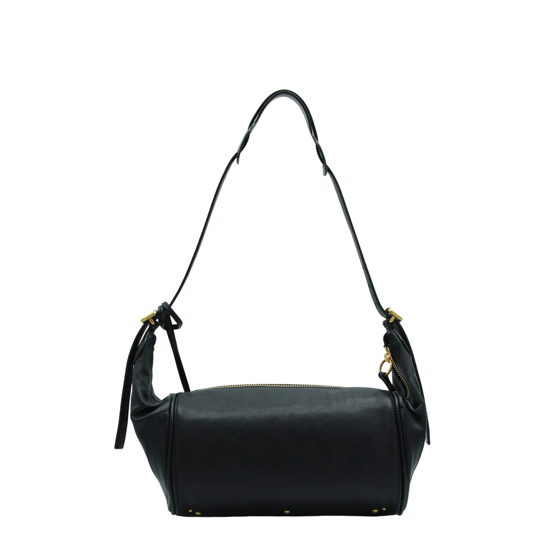 Paddington Grained Buffalo Leather Crossbody - Black